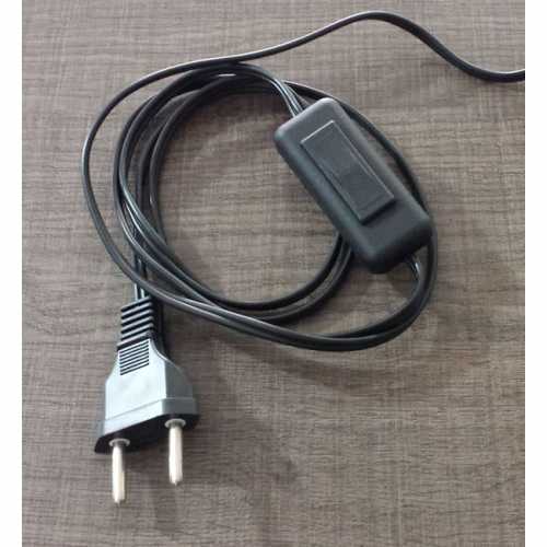 Cabo para abajur preto c/ 1,5mt fio 2x0,50mm int. deslizante - Cód: 6597 - Marca: Paco