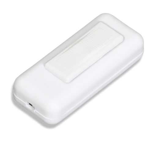 Interruptor meio cordão - meio fio branco deslizante - Cód: 4792 - Marca: Paco