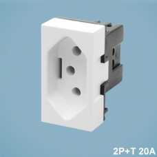 Módulo de tomada 2P+T 20A PBR 1428 modulare - Cód: 4038 - Marca: Fame