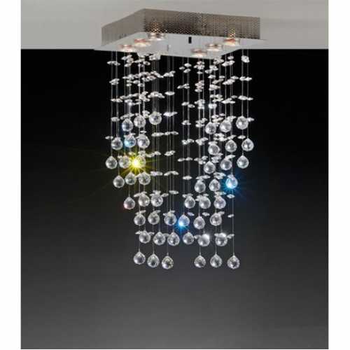 plafon brilhante 6 lâmpadas com bolas em cristal nobre ref. GP0806APF1 - Cód: 5836 - Marca: Bronzearte