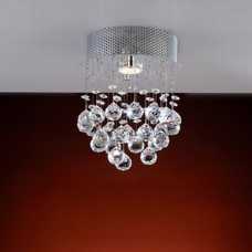 plafon queen 1 lâmpadas com bolas em cristal nobre ref. GP4501PFR2 - Cód: 5529 - Marca: Bronzearte