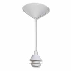 Pendurante E27 branco em PVC para cúpulas, luminárias, pendentes c/ 1mt cabo - Cód: 6314 - Marca: Paco