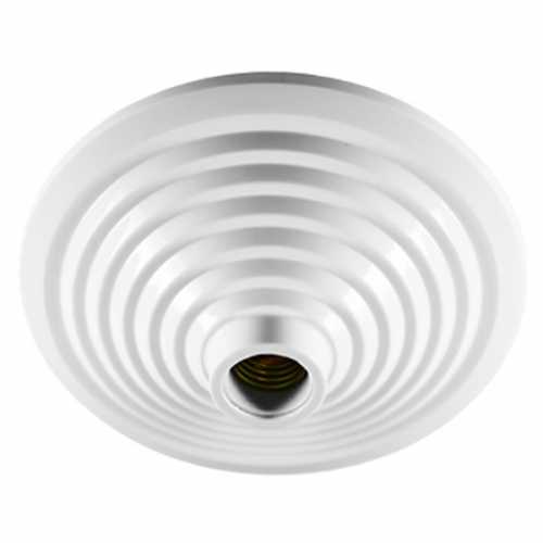 Plafonier MC PVC branco com soquete E27 em porcelana - Cód: 5551 - Marca: Pavilonis