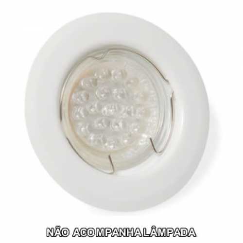 Spot embutir p/ lamp. dicróica MR16 branco redondo fixo sem lâmp. ref. HD0219BC - Cód:  5537 - Marca: Bronzearte