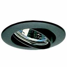 Spot embutir p/ lamp. dicróica MR16 preto redondo móvel sem lâmp. ref. ALC531PT - Cód: 2088 - Marca: Bronzearte