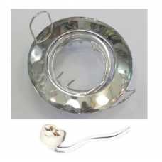 Spot embutir p/ lamp. dicróica MR16 cromado redondo móvel sem lâmp. ref. ALC552CR - Cód: 3928 - Marca: Bronzearte