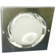 Spots escovado para lâmpada incadescente ou eletrônica quadrado com vidro jateado 1xE27 - Cód: 103 - Marca: Stilo Lustres