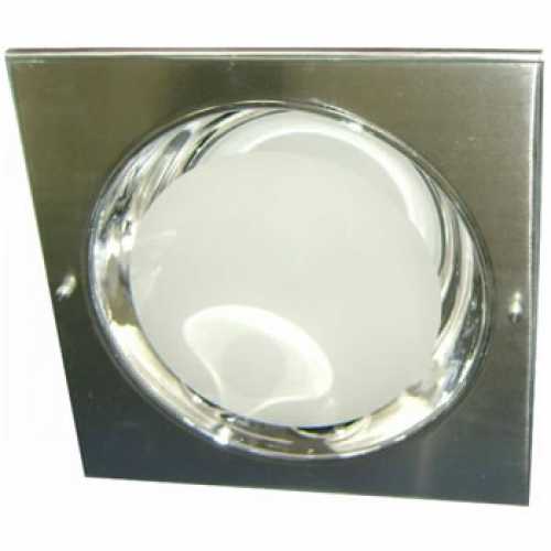 Spots escovado para lâmpada incadescente ou eletrônica quadrado com vidro jateado 2xE27 - Cód: 104 - Marca: Stilo Lustres