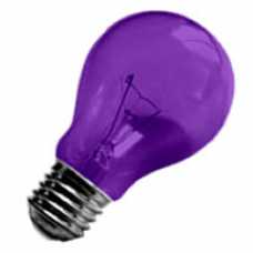 Lâmpada violeta (roxa) incandescente para abajur, luminárias e decorar festas  40w/220v - Cód: 1471 - Marca: Nards