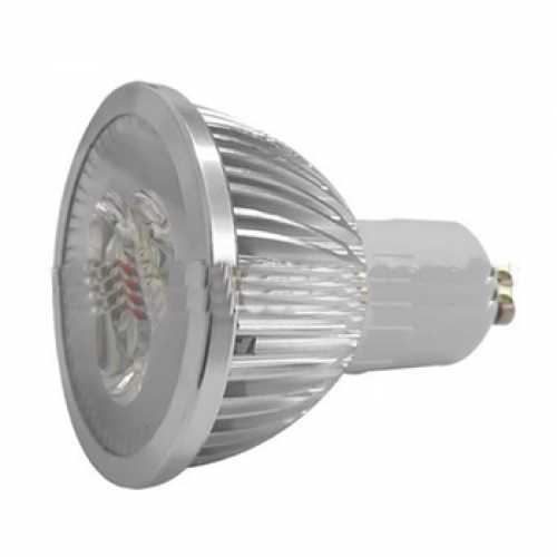 Lâmpada dicróica GU10 super led neutra 3000k 4 watts 90v a 240v bivolt automático - Cód: 5617