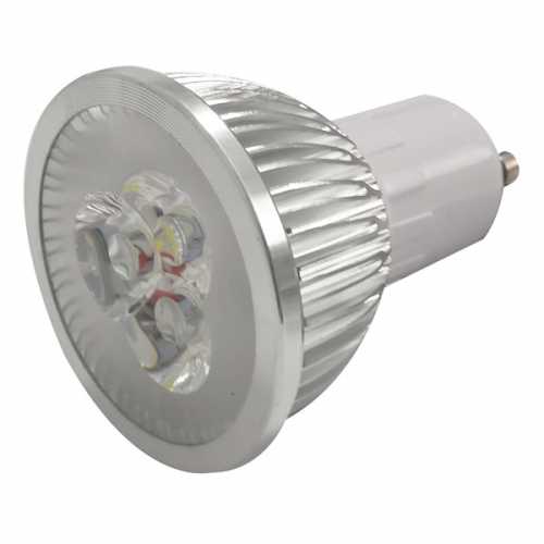 Lâmpada dicróica GU10 super led branca 6500k 4 watts 90v a 240v bivolt automático - Cód: 5461