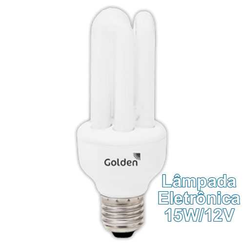 Lâmpada eletrônica 15 watts 12 volts 2602N - Cód: 5844 - Marca: Golden Plus