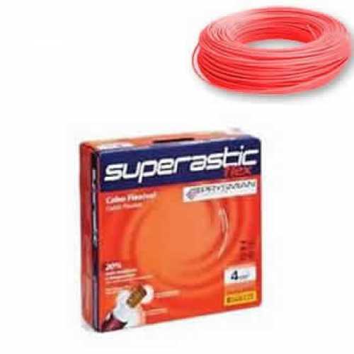 cabo flexível 4,0 MM x 100 metros vermelho superastic - Cód: 4658 - Marca: Prysmian