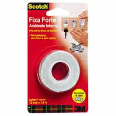 fita dupla face espuma 12mmx1,50m 3m - Cód: 1064 - Marca: 3M