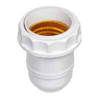 Soquete E27 branco para abajur com arruela ref.BTE27023 - Cód: 7012 - Marca: G20 Soquete E27 branco para abajur com arruela ref.BTE27023 - Cód: 7012 - Marca: G20