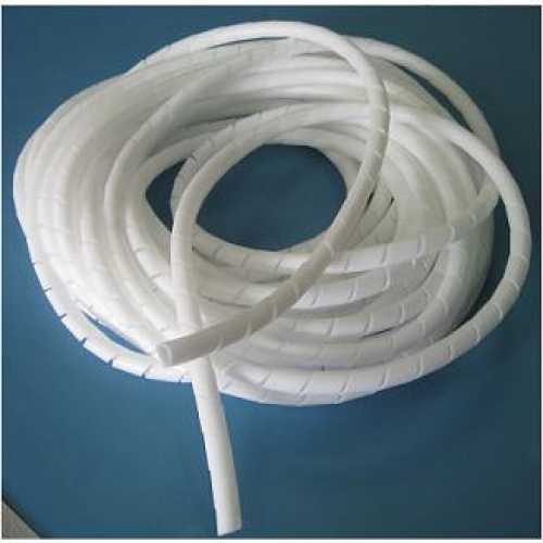 Organizador de cabos e fios elétricos 18mm espiral branco em metro - Cód: 2764 - Marca: elesys