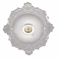 Plafonier BVC PVC branco com soquete E27 em porcelana - Cód: 1804 - Marca: Pavilonis