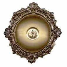 Plafonier BVC PVC bronze com soquete E27 em porcelana - Cód: 1805 - Marca: Pavilonis