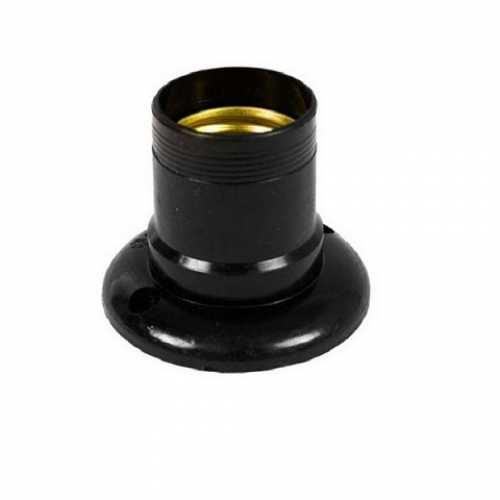 Bocal soquete E27 preto com base ref: BTE27036 - Cód: 8242 - Marca: G20