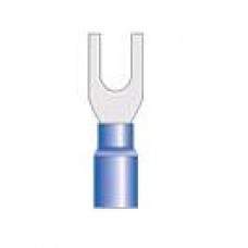 Terminal pré-isolado tipo garfo para fios e cabos de 1,5mm a 2,5mm - Cód: 2158 - Marca: Decorlux/Intelli