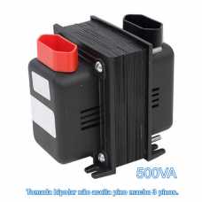 Transformador de voltagem 0500va bivolt tomada bipolar - entrada 110v p/ 220v ou 220v p/ 110v - Cód: 2261 - Marca: Fiolux