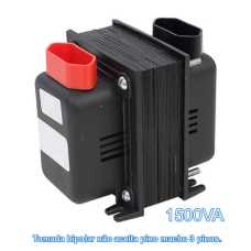 Transformador De Voltagem 1500va Bivolt Tomada Bipolar - Entrada 110v P/ 220v Ou 220v P/ 110v - Cód: 3789 - Marca: Fiolux