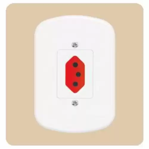 Tomada 2P+T 20A com placa 4x2 padrão Brasileiro - Cód: 672 - Marca: Fame Blanc