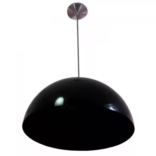 pendente bacia falls master 450mm preta em acrílico base alumínio escovado - Cód: 5234 - Marca: Nacional
