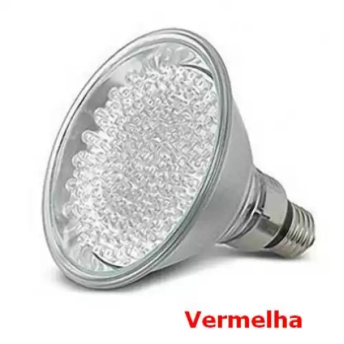 Lâmpada de led par 38 com 60 leds 220volts cor vermelha - Cód: 3924 - Marca: Golden Plus