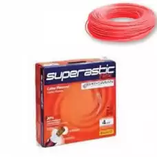 cabo flexível 4,0 MM x 100 metros vermelho superastic - Cód: 4658 - Marca: Prysmian